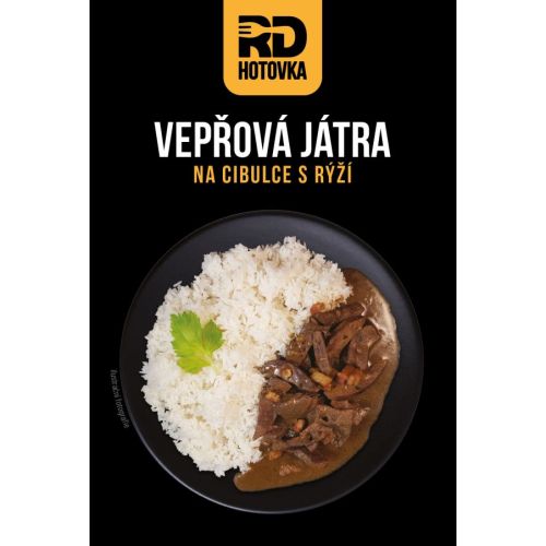 Vepřová játra na cibulce s rýží 500g