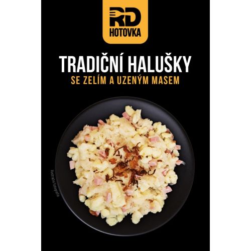 Tradiční halušky se zelím a uzeným masem 500g