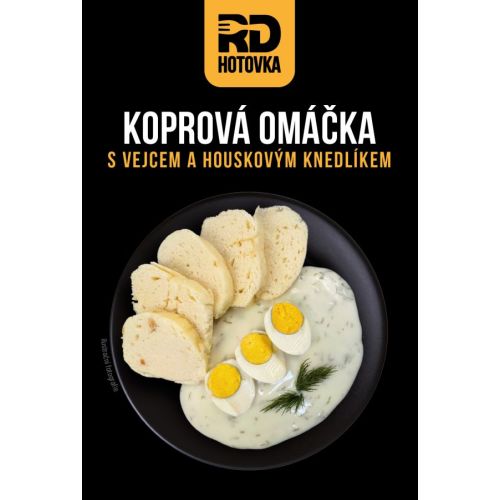 Koprová omáčka s vejcem a houskovým knedlíkem 500g