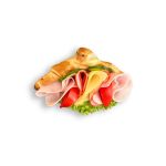 Obložený croissant se šunkou a sýrem