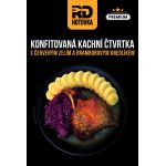 Konfitovaná kachní čtvrtka s červeným zelím a bramborovým knedlíkem 750g